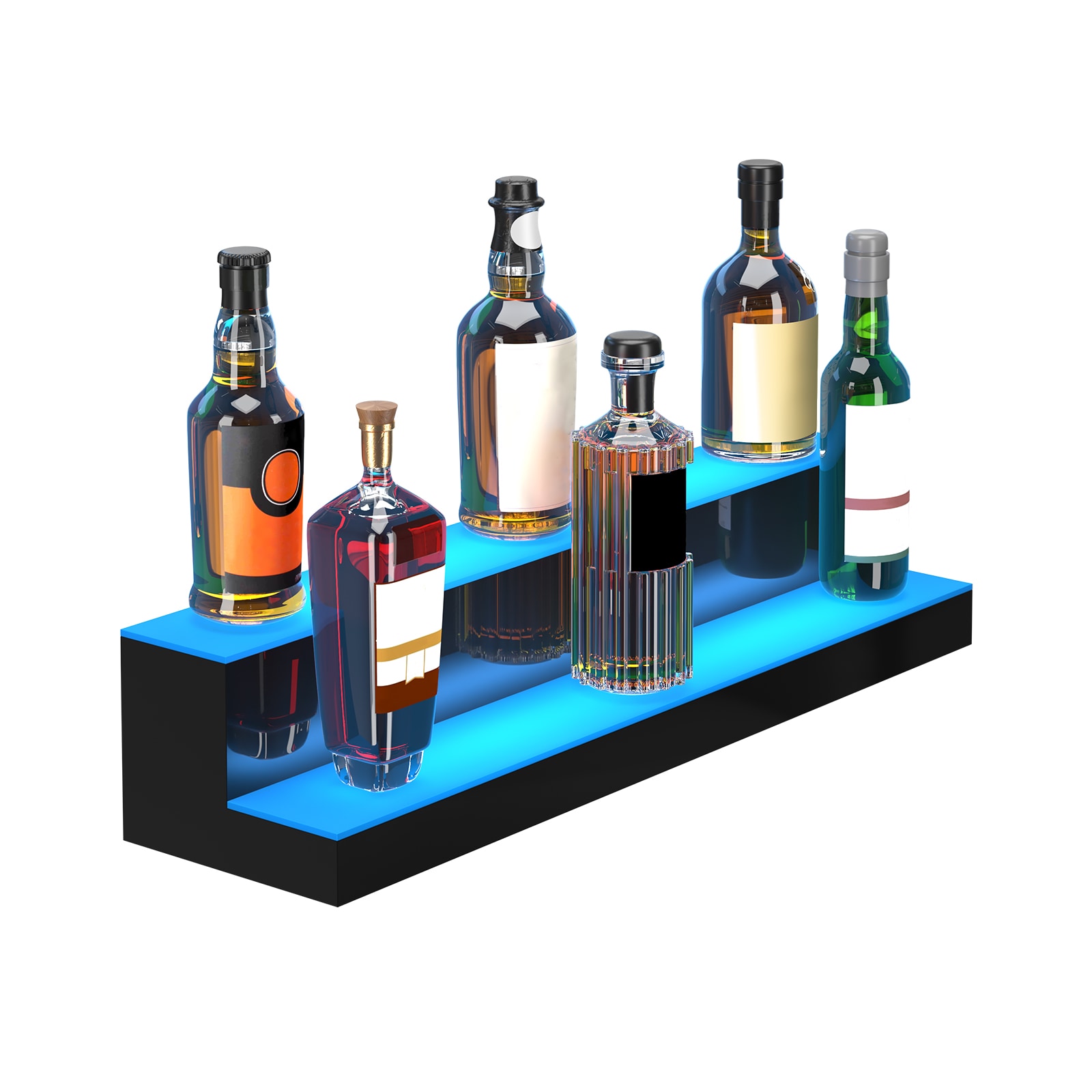 Led Lighted Liquor Bottle Display Shelf For Home Bar With Remote_voghion.com